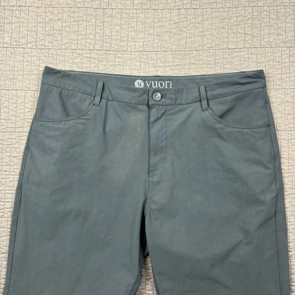 Vuori Meta Pants Men 36x31 Gray Athletic Slim Fit Performance Chino V430
